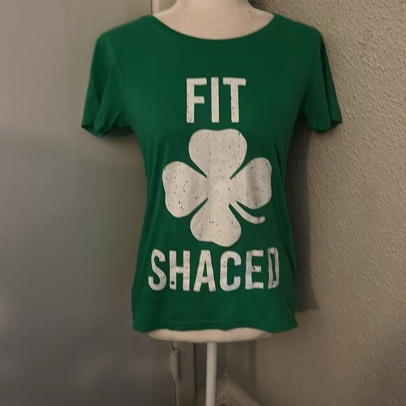 Crazy Dog Green St. Patrick's Day 4 Leaf Short Sleeve T-shirt M Holiday Party - Picture 1 of 9